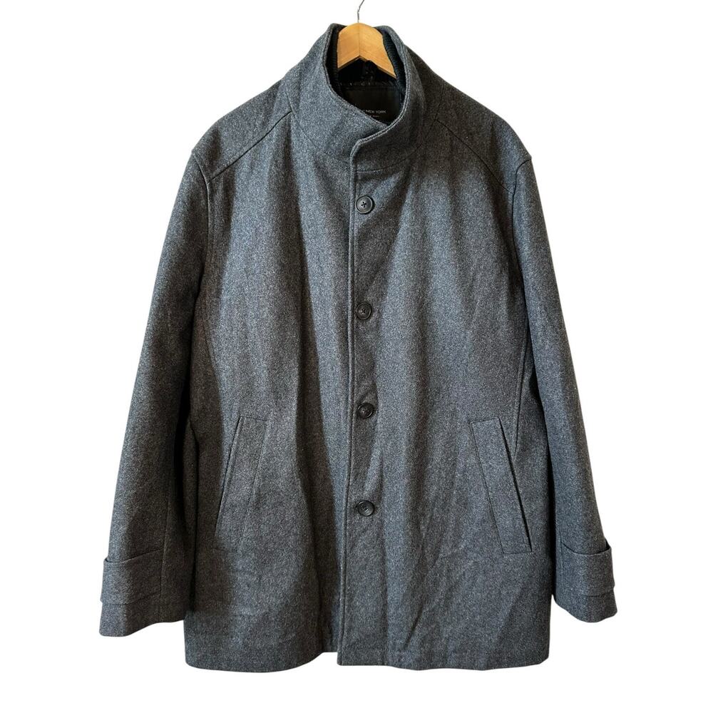 Marc New York Andrew Marc Men’s Wool Blend Coat Jacket Charcoal Large Heritage